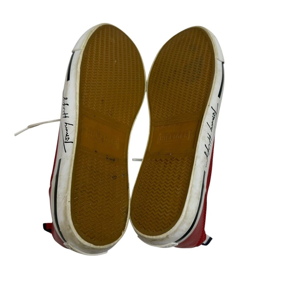 Tommy Hilfiger Gessie Sneaker Shoe Mesh Knit Slip On Women Red 7.5 - Picture 10 of 14
